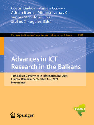 cover image of Advances in ICT Research in the Balkans